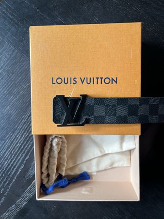Louis Vuitton Gürtel Damier Graphite Schwarz 90/36