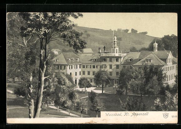 Cartoline postali: AK Weissbad, Blick zurm Kurhaus – Usato da Berlin venduto da bartko-reher