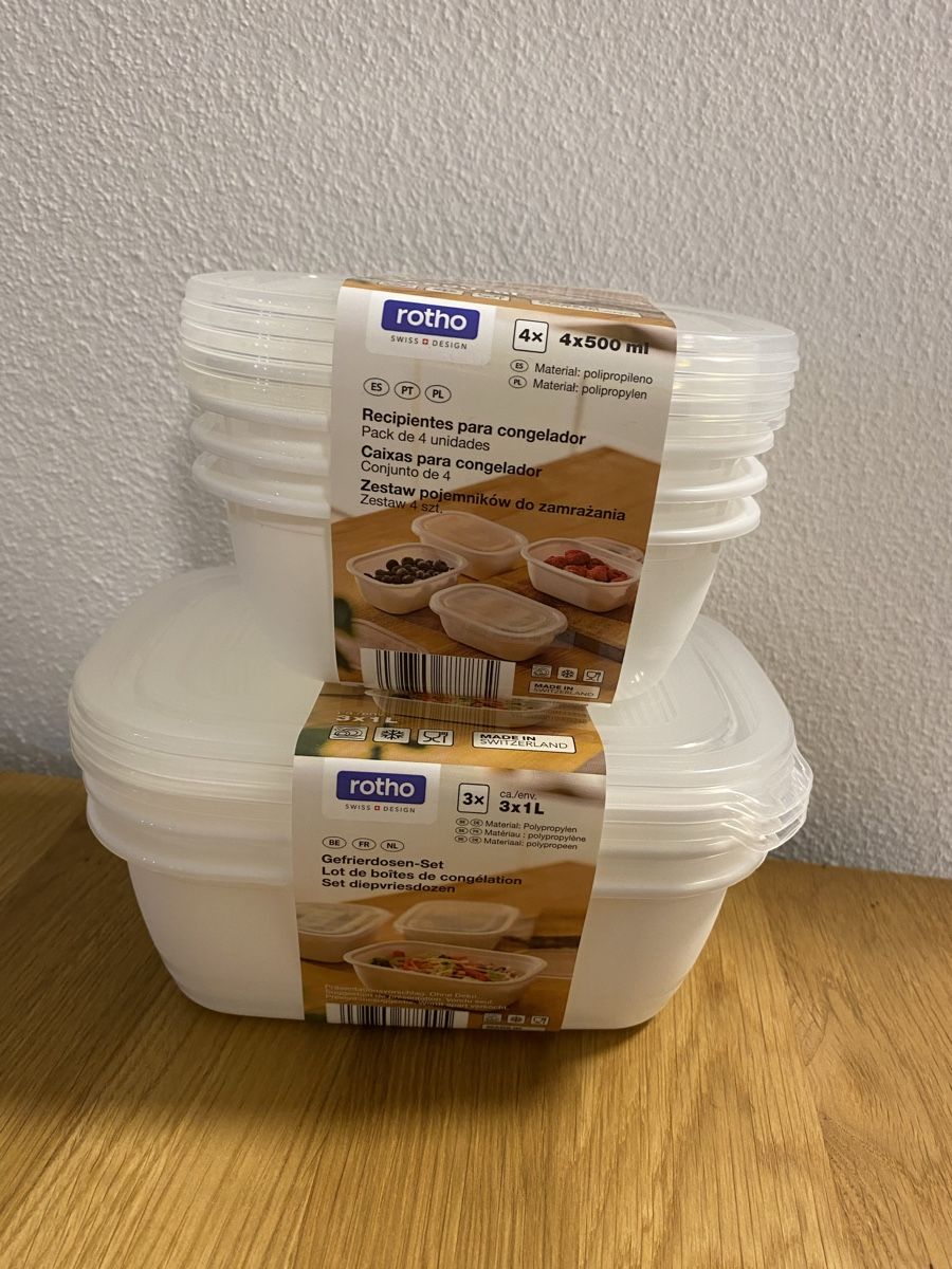 Rotho Contenitori & Simili: Rotho Gefrierdose x4 500ml & 3x 1L – Nuovo e nell'imballaggio originale da Wohlen AG venduto da esm_c8gh