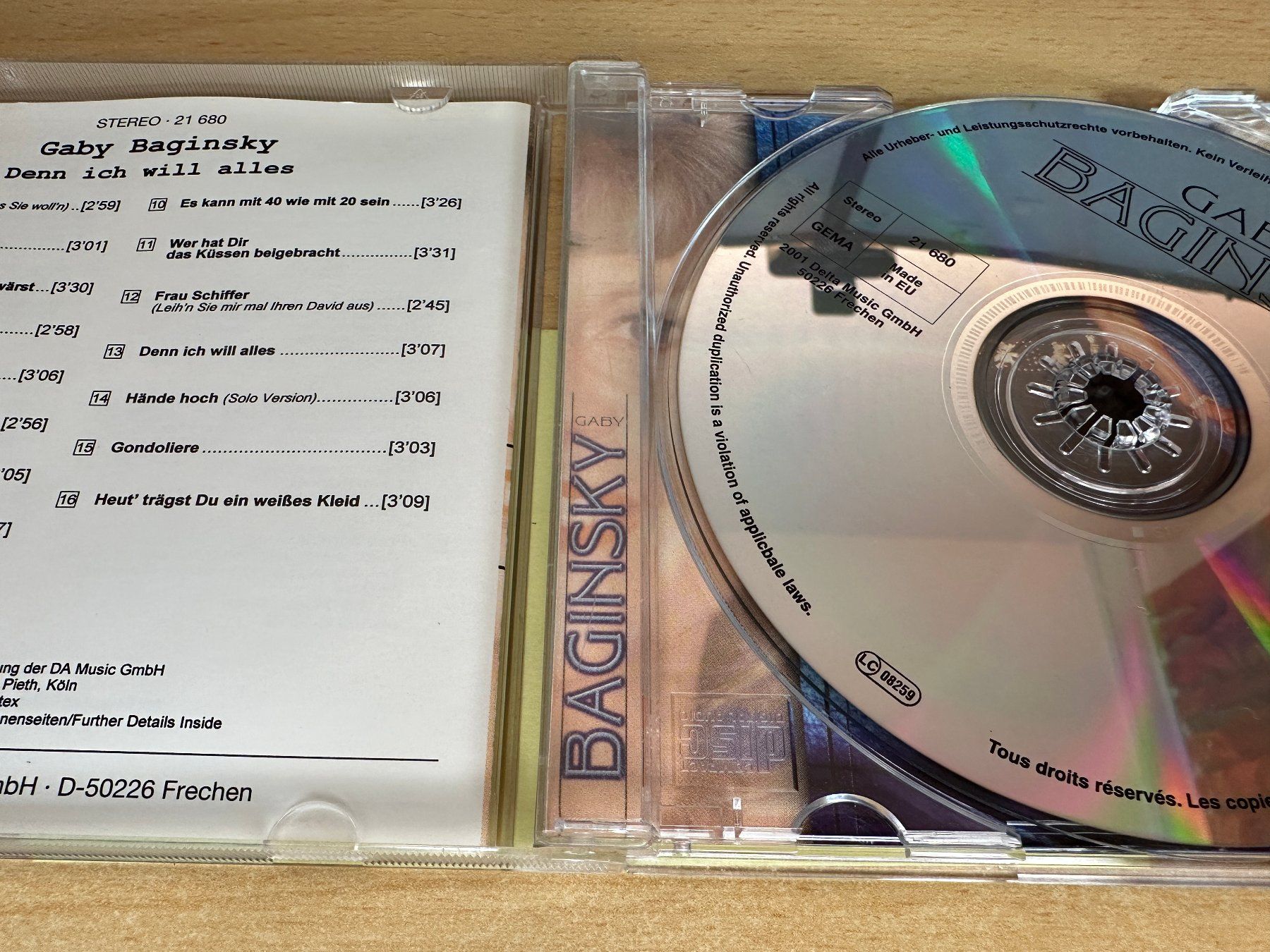 CD: Gaby Baginsky – Denn Ich Will Alles – Usato da Rikon im Tösstal venduto da Alpenmutz 2
