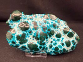 Malachit und Chrysocolla poliert