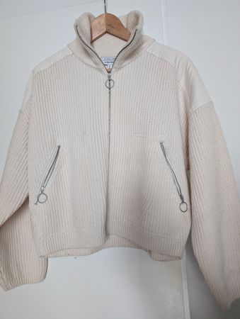 & Other Stories Strickjacke Wollweiss Gr. S / Pullover