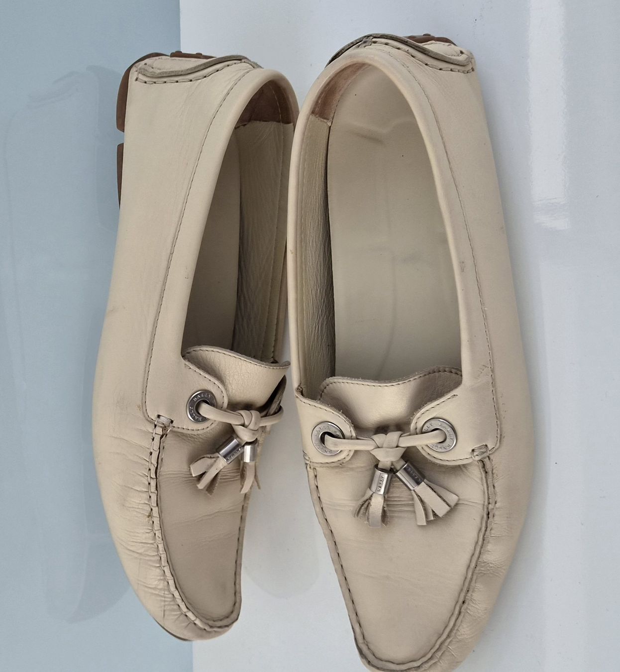Bally Scarpe da donna: Bally Mokassins beige Leder Grösse 39.5 – Usato da Rapperswil SG venduto da lemiii 2