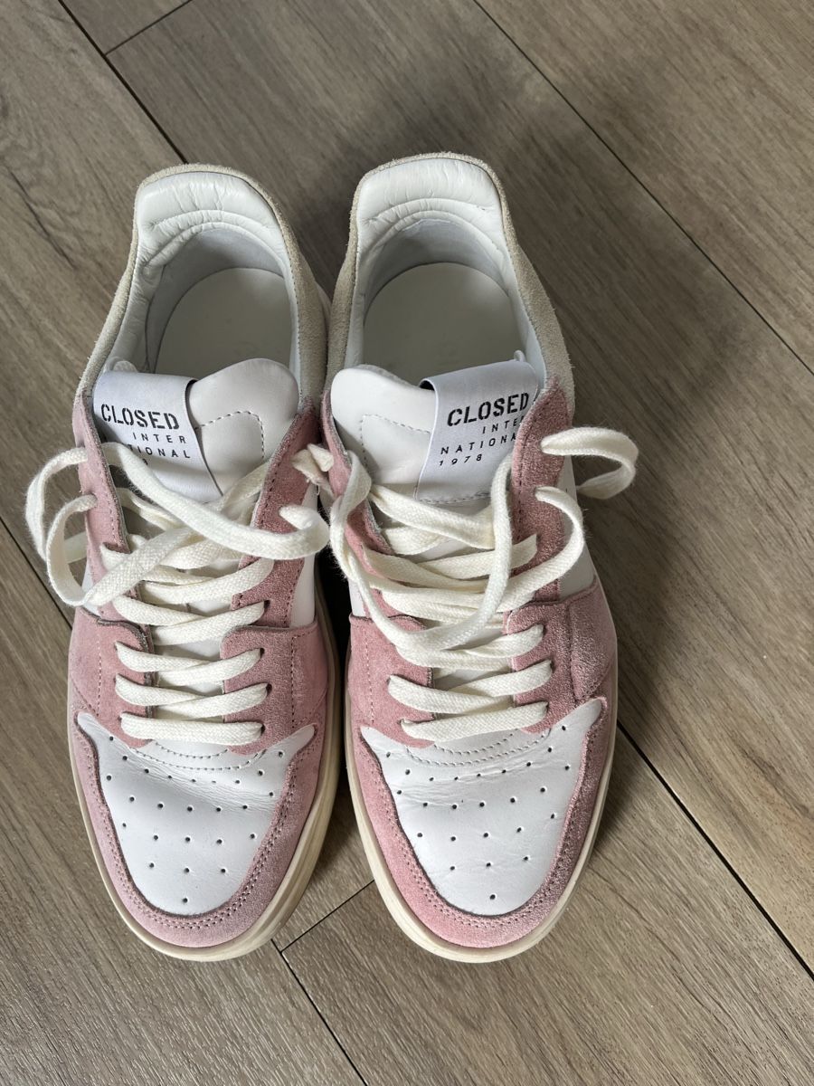Closed Damenschuhe: Closed Leder Sneakers weiss Rosa – Neu (gemäss Beschreibung) aus Kerns von osco01