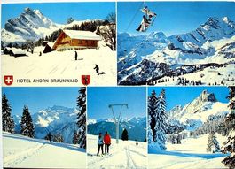 BRAUNWALD Hotel Ahorn Fam. A. Hutter - Sesselbahn - Skilift
