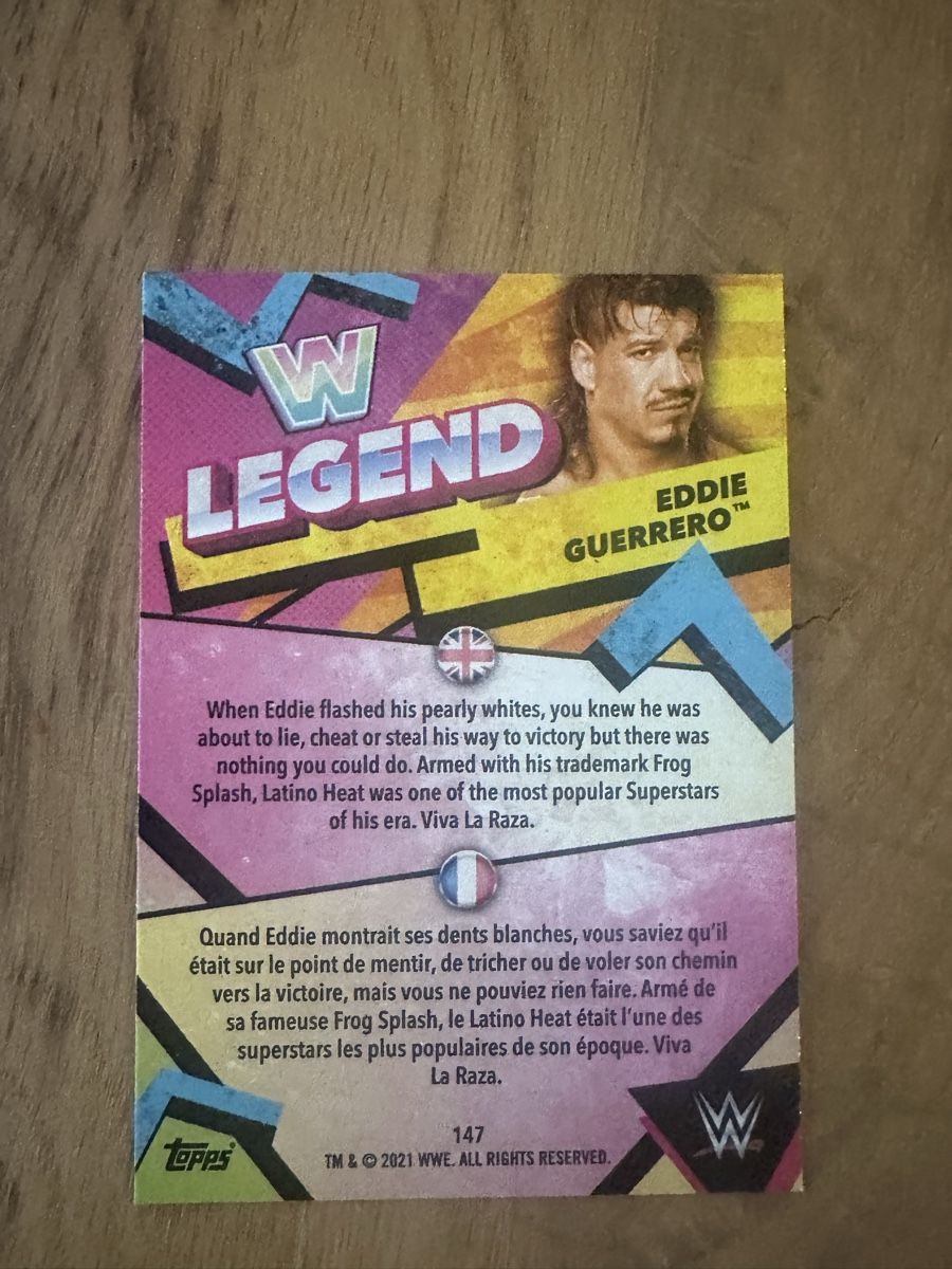 Topps Carte collezionabili: Eddie Guerrero WWE Legend Topps – Nuovo (secondo la descrizione) da Luzern venduto da LuzernTCGLab 1
