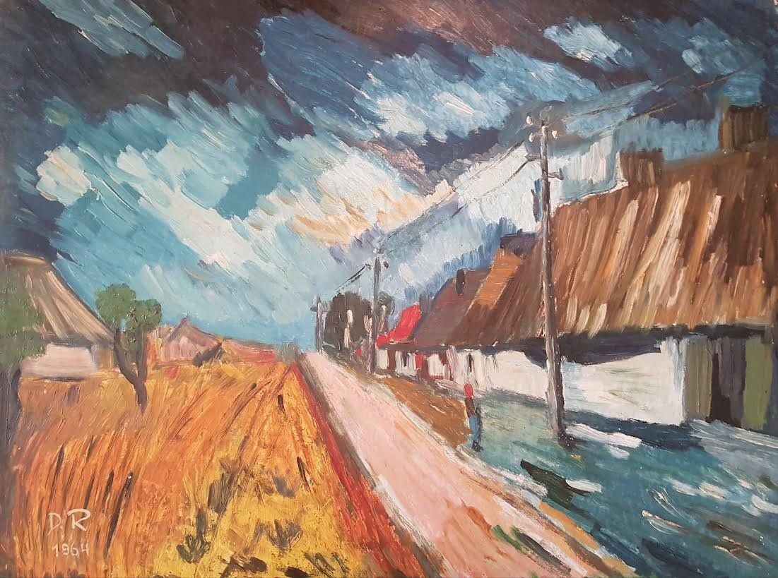 Gemälde: Nach Vlaminck Öl auf holzplatte – Gebraucht aus zurich von ARTMYART