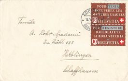 Zürich 1942 Altstoffe sammeln Brief Paar 10 Rp
