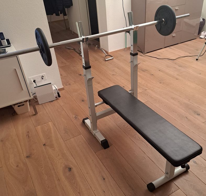 GORILLA SPORTS Hantelbank 9-fach Verstellbar - Bis 200kg Bauchtrainer