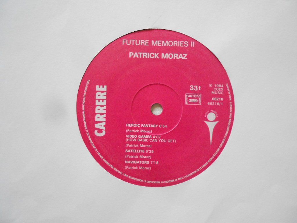 Vinyles: PATRICK MORAZ  -  FUTURE MEMORIE II – D'occasion à Bex par Giorgiob 3