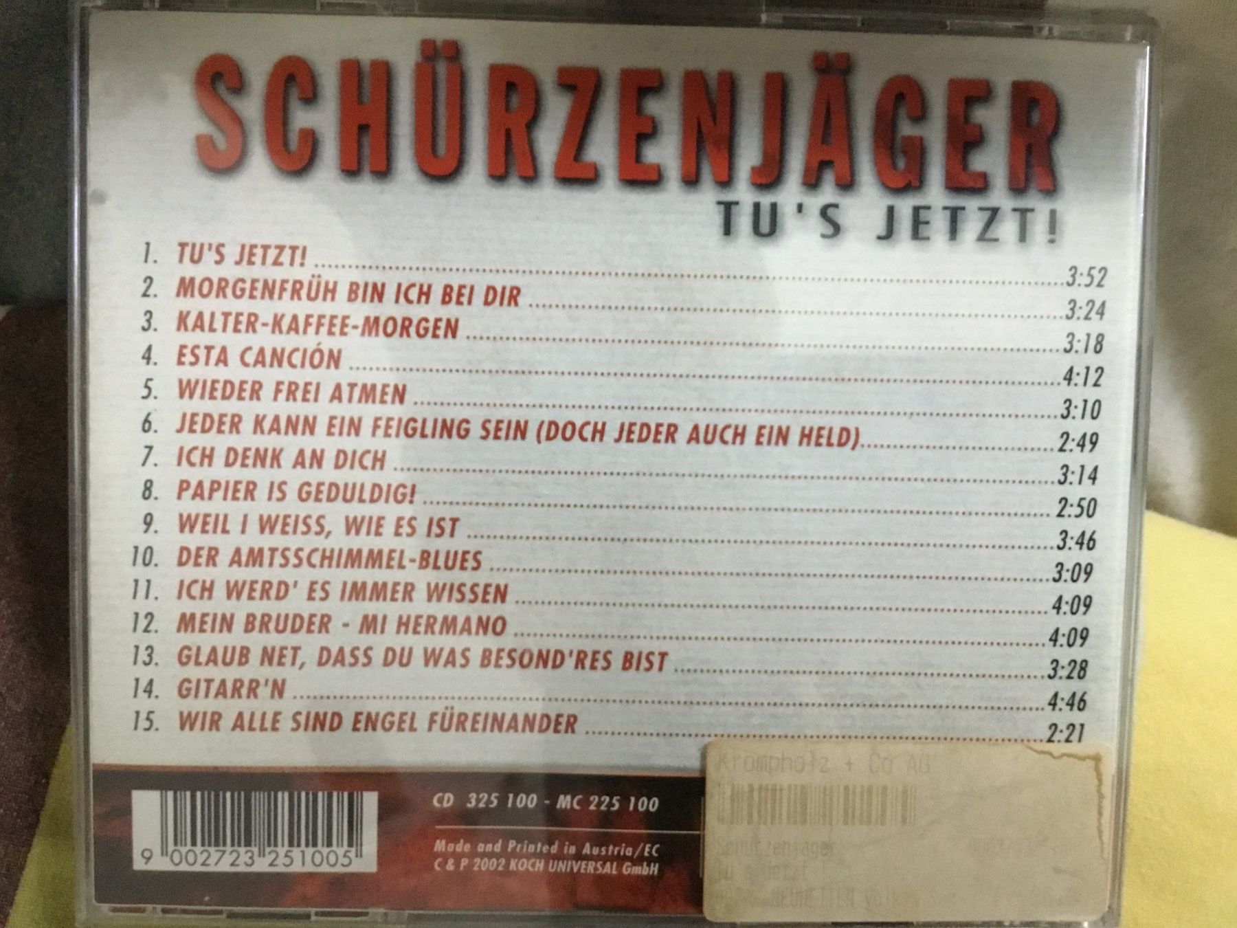 CDs: Schürzenjäger - Tu's Jetzt! CD         u – Gebraucht aus Thierachern von sweden08 1