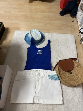Seafolly Jeansshorts  M mit Spitze neu inkl.Tasche &Top  