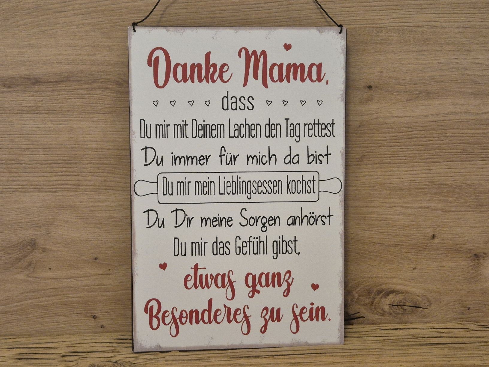Insegne: Geschenkidee: "Danke Mama"-Schild, Muttertag, Dekoration – Nuovo e nell'imballaggio originale da gränichen venduto da Bijou5722