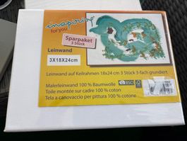 Leinwand  3er Set 18x24cm NEU