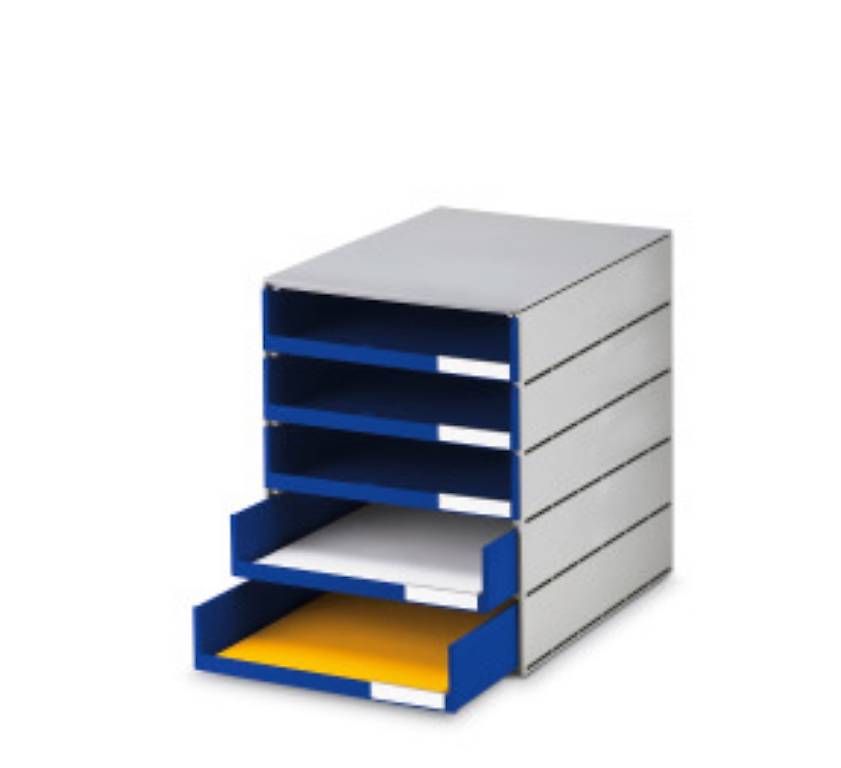 Contenitori & Simili: neue 5er Schubladenbox grau/blau von Styro – Nuovo e nell'imballaggio originale da Necker venduto da liq24