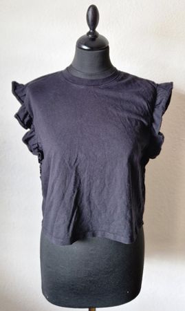 47) schwarzes T-Shirt von Bershka, Grösse M