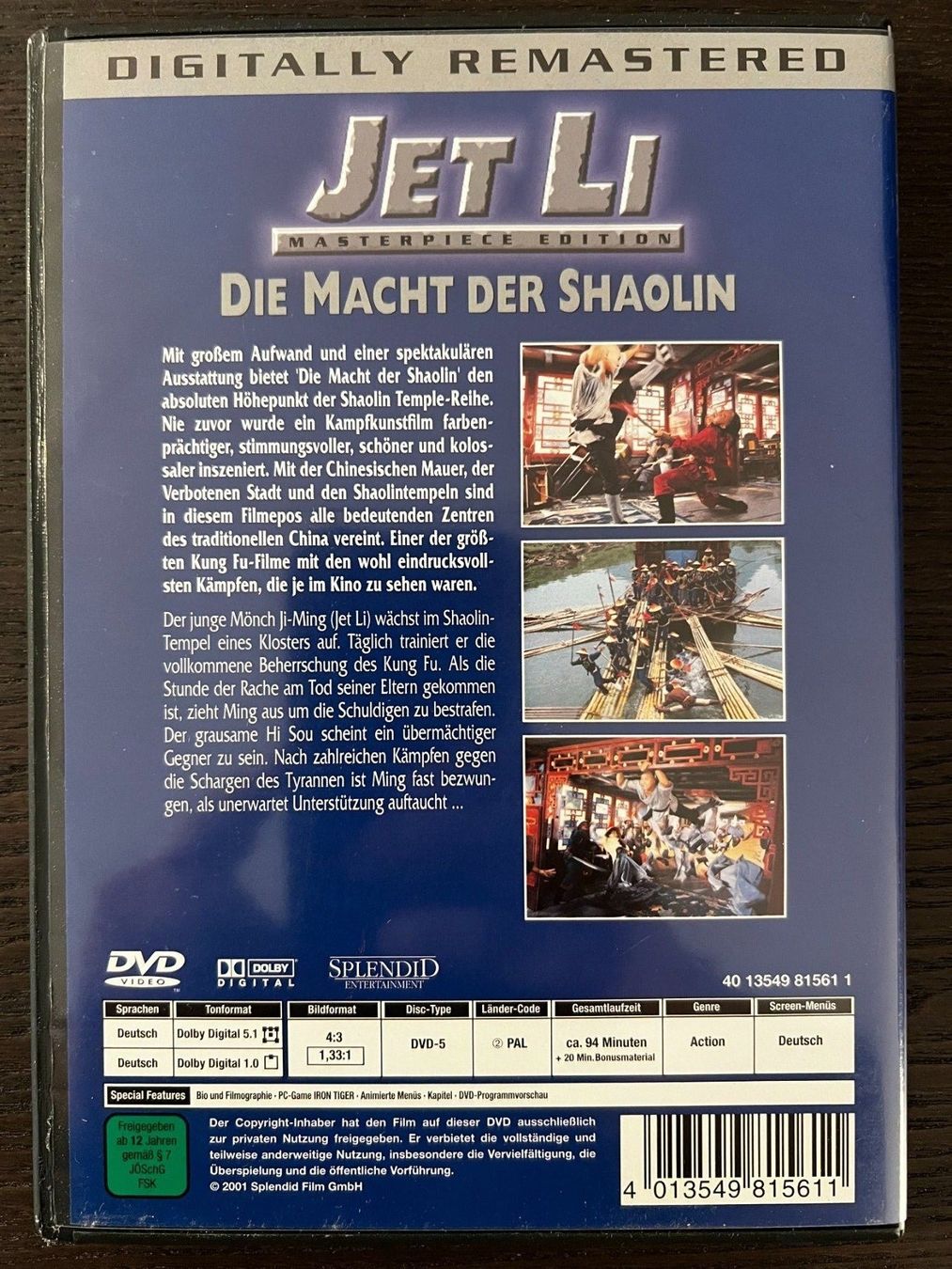 Alle DVDs: Die Macht der Shaolin – Gebraucht aus Zürich von FilmFreunde 1