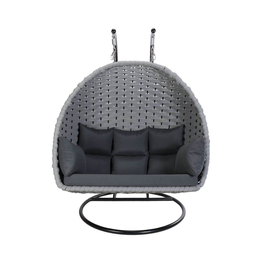 Poltrone pensili da giardino: Hängesessel BOHO aus Seilgeflecht - GRAU - 2 Sitzer – Nuovo e nell'imballaggio originale da Wallenwil venduto da toesstal-vertrieb 6
