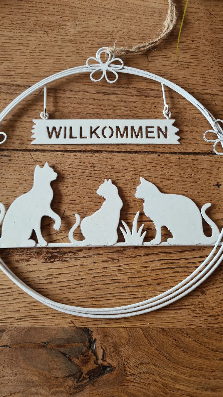 Toutes les décorations: Deko für Katzenfreunde Willkommen – Neuf avec emballage d'origine à Böttstein par decodor-angi 3
