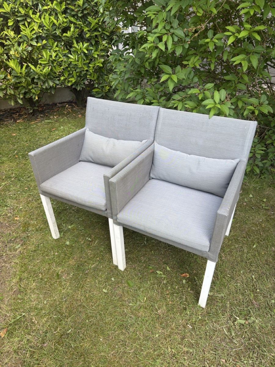 Sedie: Garden chairs grey x 2 – Usato da Mont-sur-Lausanne venduto da sashwindow