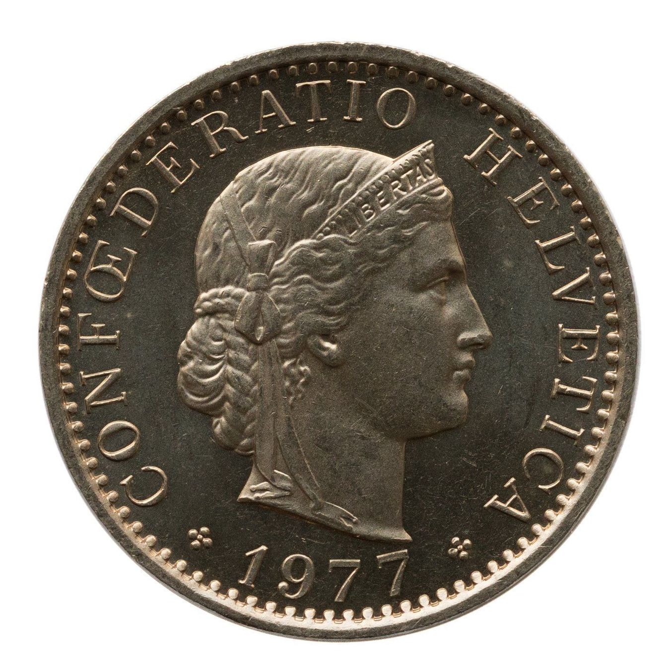 Tutti le monete: 20 Rappen 1977 stgl – Usato da Rotkreuz venduto da Swiss-Coins