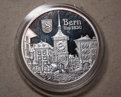 Silbermedaille Die Schöne Schweiz - Bern um 1830 (15g / 999)