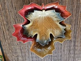 Je 8 Schalen Ahornblatt Design sehr guter Zustand