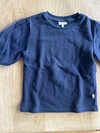 Pomp de Lux ✨, Bluse, Gr. 122, Dunkelblau mit Puffärmeln!