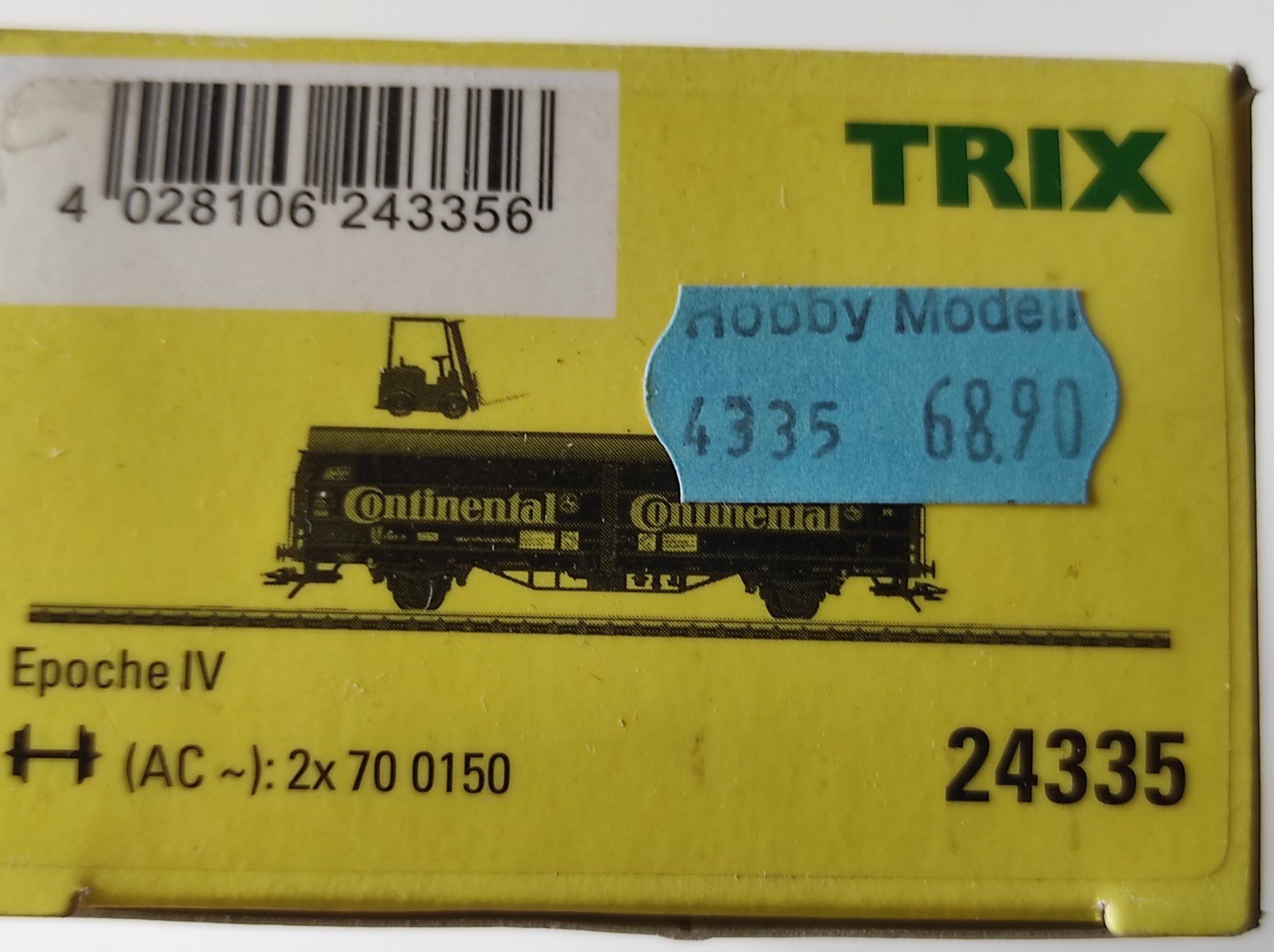 Trix Modelleisenbahnen: Schiebewandwagen "Continental"mit Stapler der DB von Trix H0 – Neu und originalverpackt aus La Chaux-de-Fonds von Kat2019 4