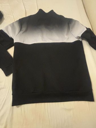 Pullover SikSilk Quarter Zip Gr. L Schwarz/Grau - (H)
