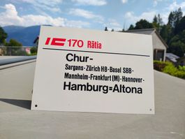 Zuglaufschild IC 170 Rätia RARITÄT