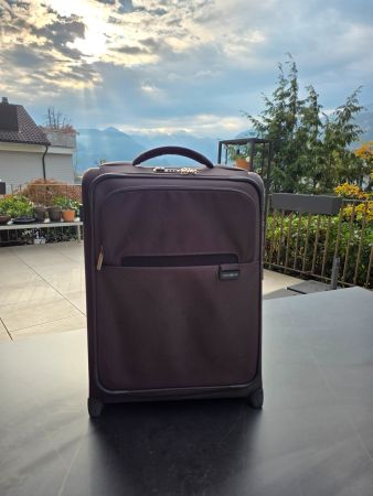 Valise à roulettes Samsonite marron, état d'occasion