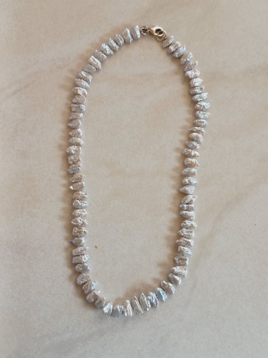Catenine: Perlen Halskette Silber Verschluss. Länge 45cm – Nuovo e nell'imballaggio originale da Winistorf venduto da acreativ 2