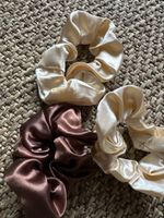 3er Set Haargummis braun beige neuwertig