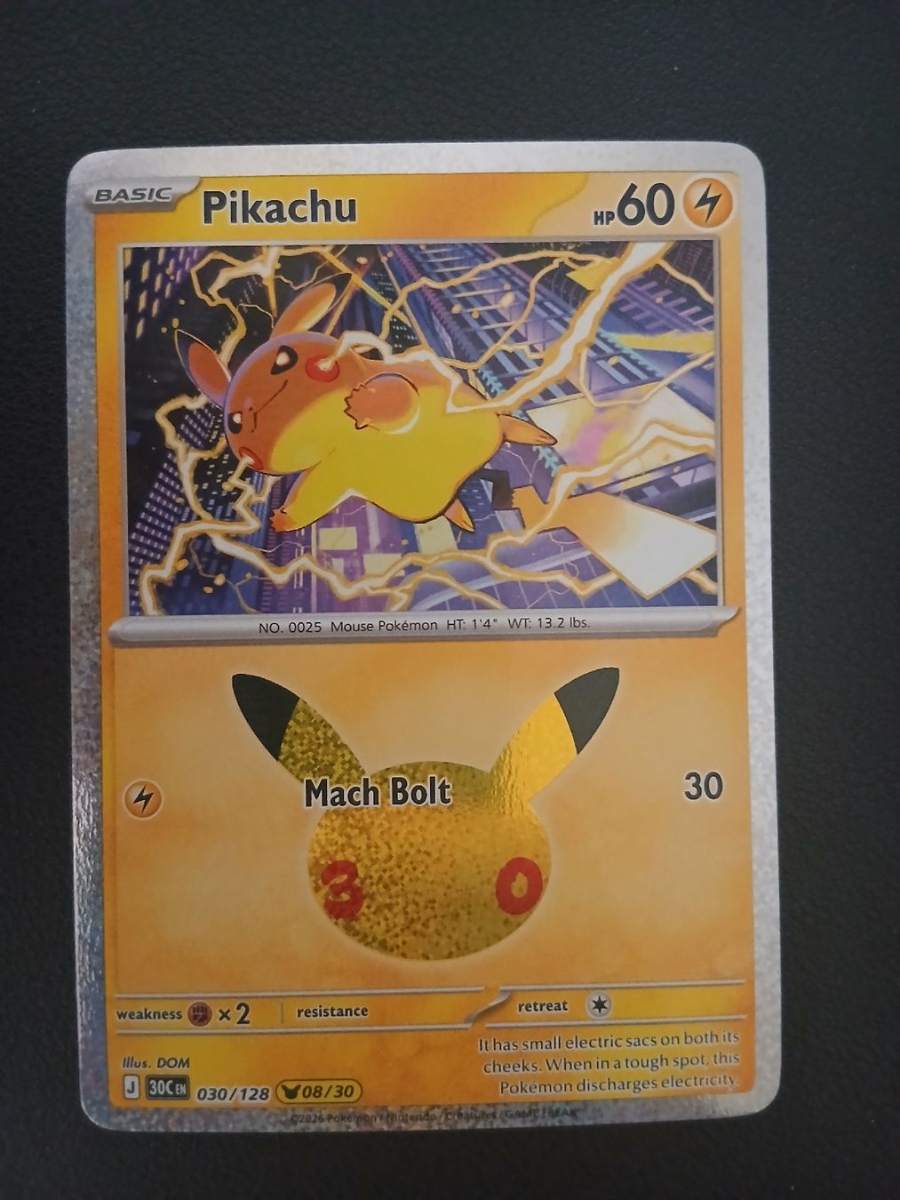 Pokémon Carte collezionabili: Pikachu Pokémon 30th Celebration Englisch – Nuovo (secondo la descrizione) da Regensdorf venduto da Baba_Basar