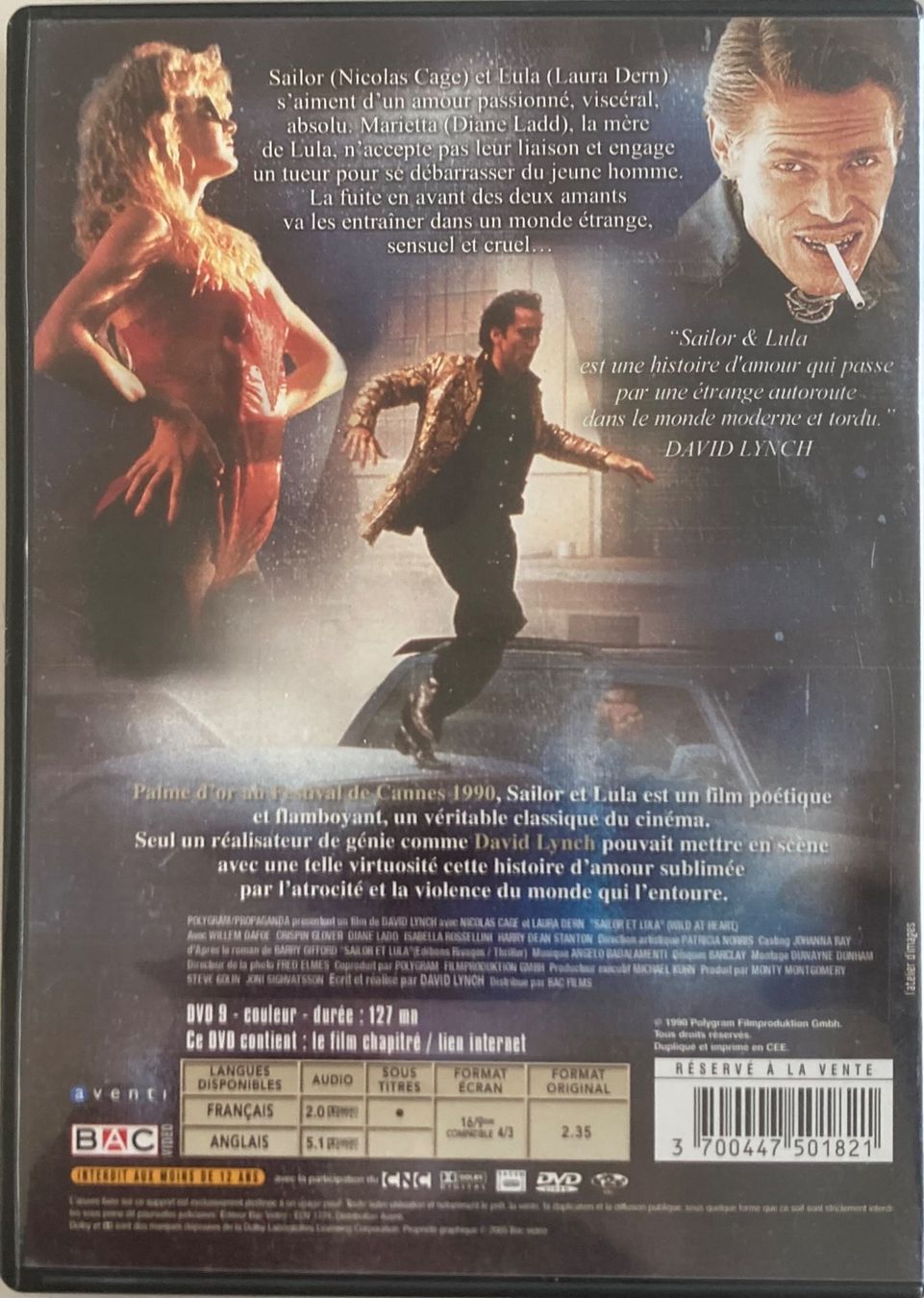 Tutti i DVDs: NICOLAS CAGE / LAUREN DERN - SAILOR & LULA – Usato da Poliez-Pittet venduto da Newtown-Records 1