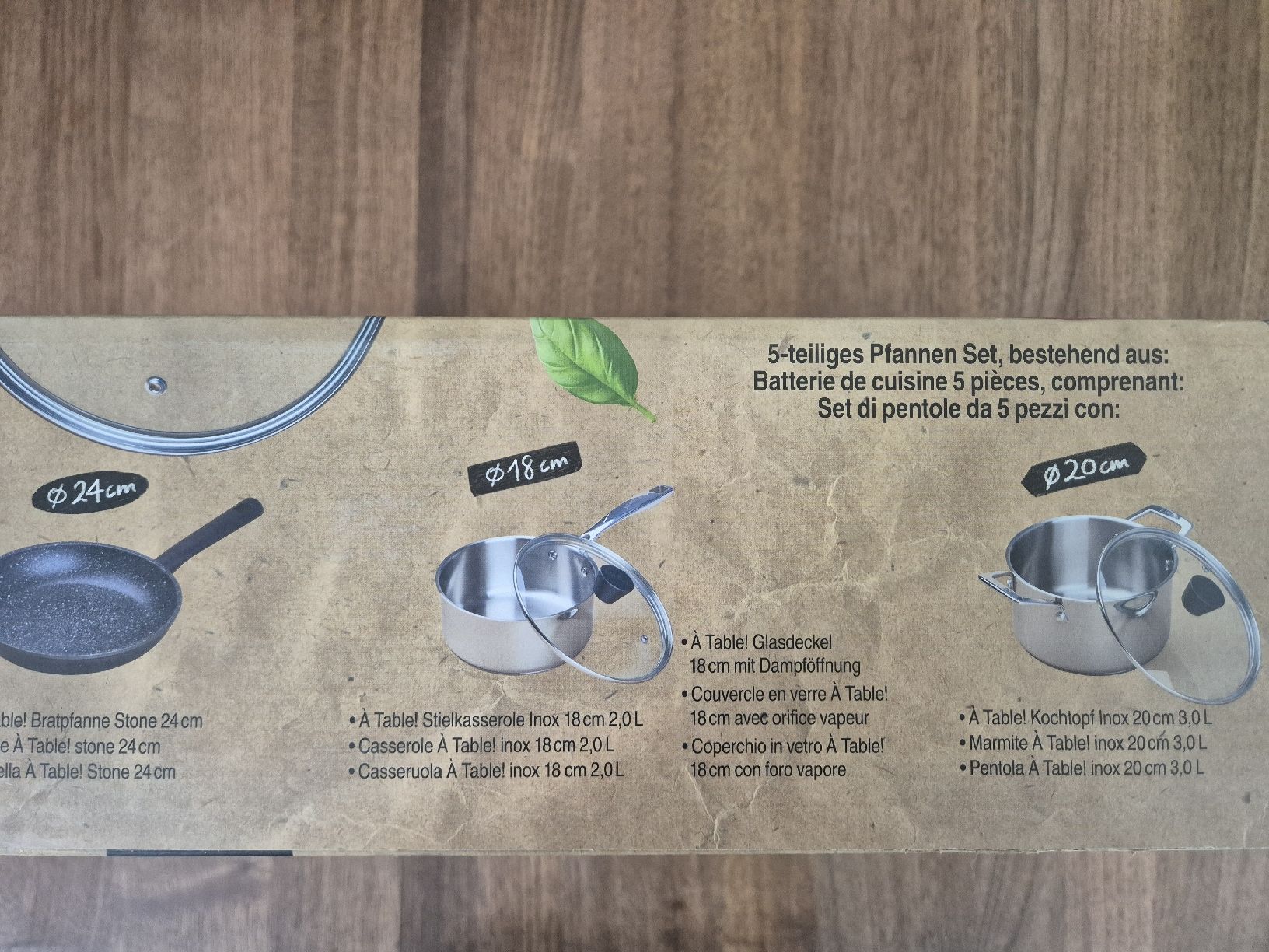 Pfannen: À TABLE! Pfannen Set 5-teilig neu – Neu und originalverpackt aus Steffisburg von Mallekobold 1