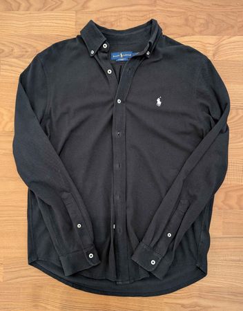 Ralph Lauren Polohemd Langarm Schwarz Grösse M (wie neu)