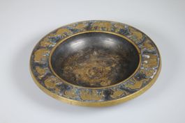 Vintage Schale aus Messing mit Tiermotiv