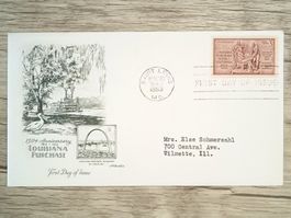 TR89 Enveloppe + Timbre USA 1953