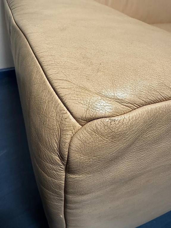 Divani: Beiges Echtleder-Sofa zu verschenken – Usato da Beringen venduto da _kiikiileein 2