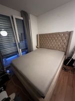 DRINGEND: Beiges Polsterbett mit Verstauungsmöglichkeit🛌