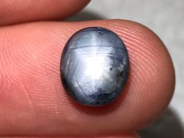 Sternsaphir Burma blaugrau 6.2 Karat, Saphir, Star Sapphire