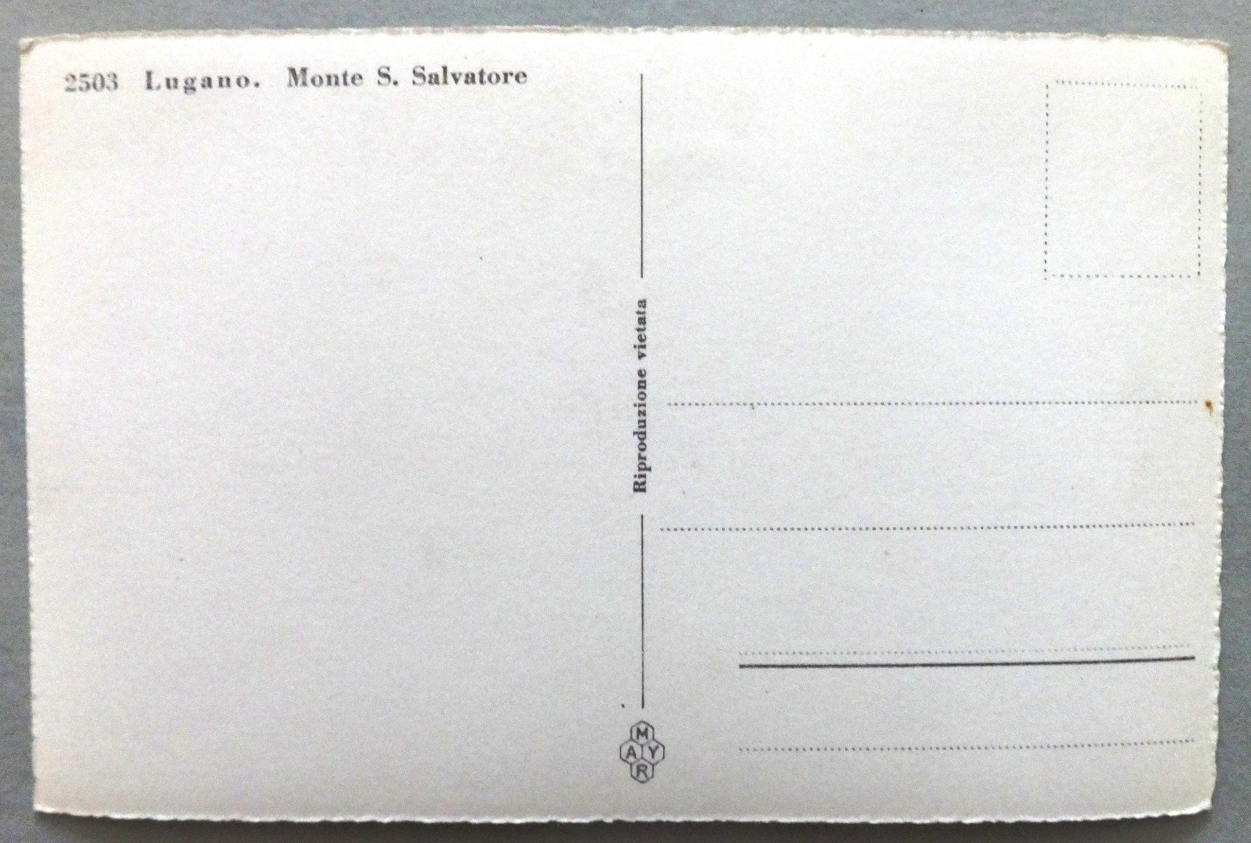 Cartes postales: Lugano, Monte S. Salvatore – D'occasion à Fétigny par Billy2miny 1