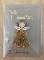 Weihnachtskarte mit Papierengel in Quilling Technik neu