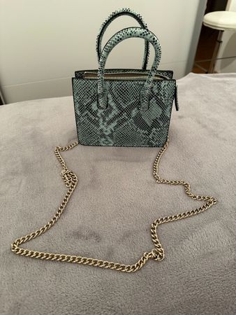 kleines Täschchen Animal Print grün schwarz H&M neu