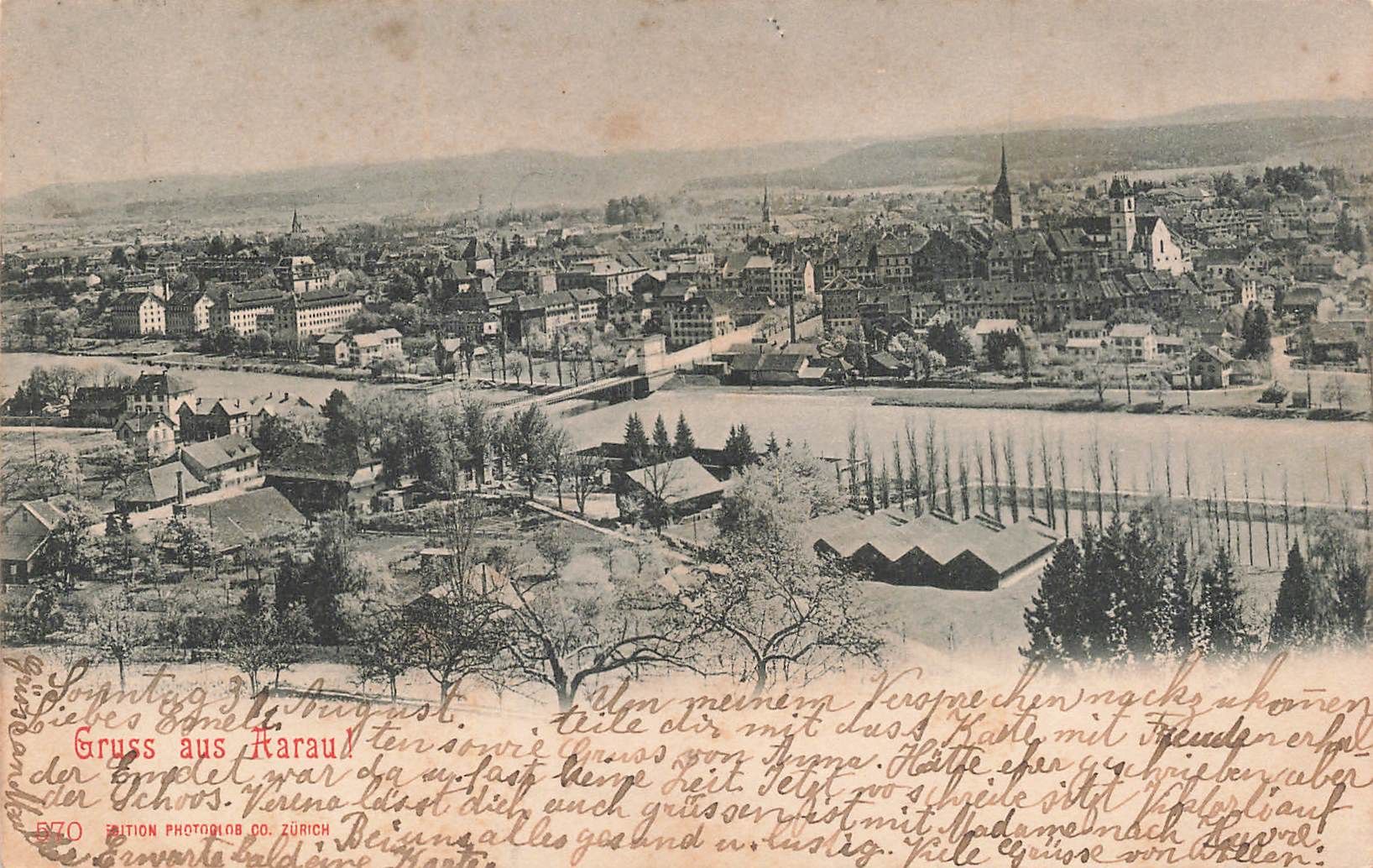 Cartoline postali: Aarau – Usato da Biasca venduto da Blenio71