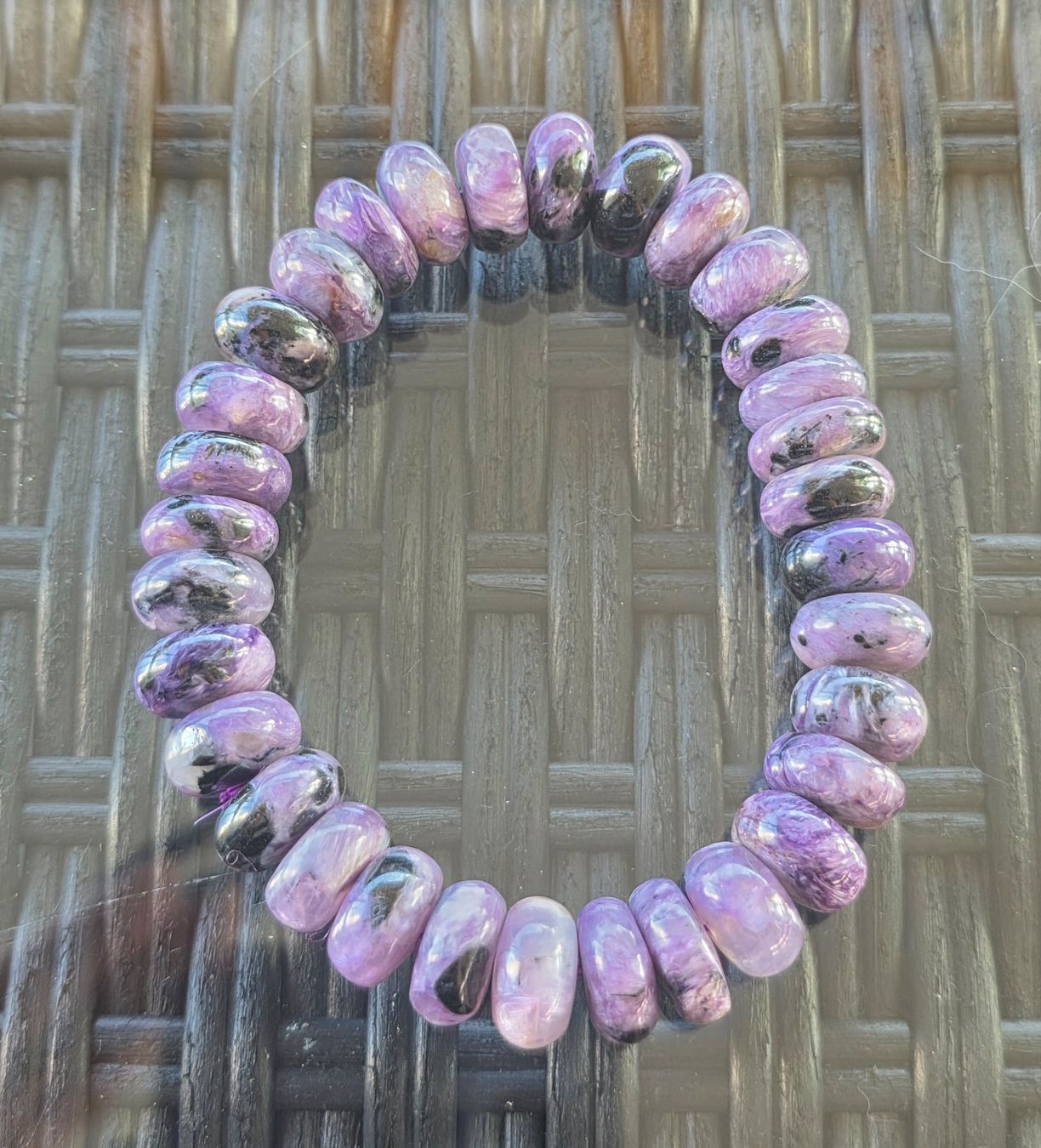 Mineralien & Heilsteine: 💜✨ Charoit Pi Scheiben Armband D ✨💜 – Neu und originalverpackt aus Matzingen von Shay_Crystalz