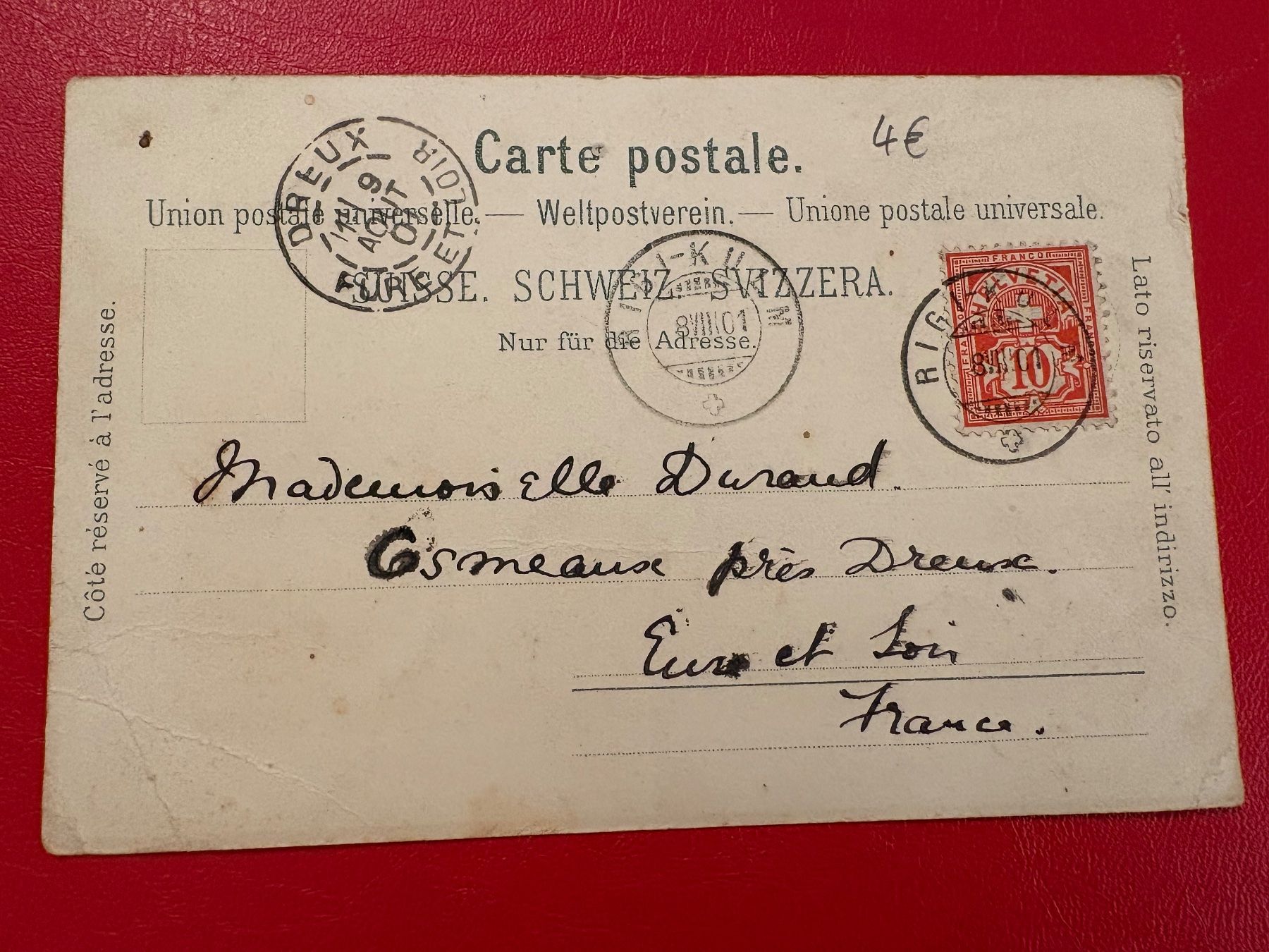 Cartoline postali: 1901 // Rigi-Kulm im Mondschein – Usato da St-Légier-La Chiésaz venduto da Theo005 1