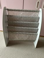 Kids Bookshelf Grey Star Fabric 5 Tier Shelf